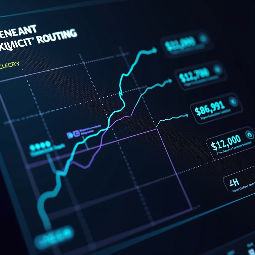 Cross-venue liquidity flow diagram with AI-optimized routing paths for best price execution